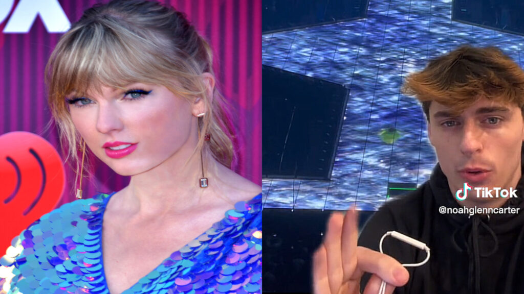 Fans are debating how Taylor Swift swam under the stage during her concert