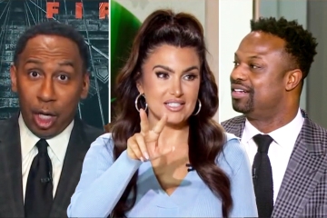 Molly Qerim and Stephen A Smith join forces against a guest during an exchange 