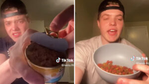 Gym bro eats dog food to get gains and instantly regrets it