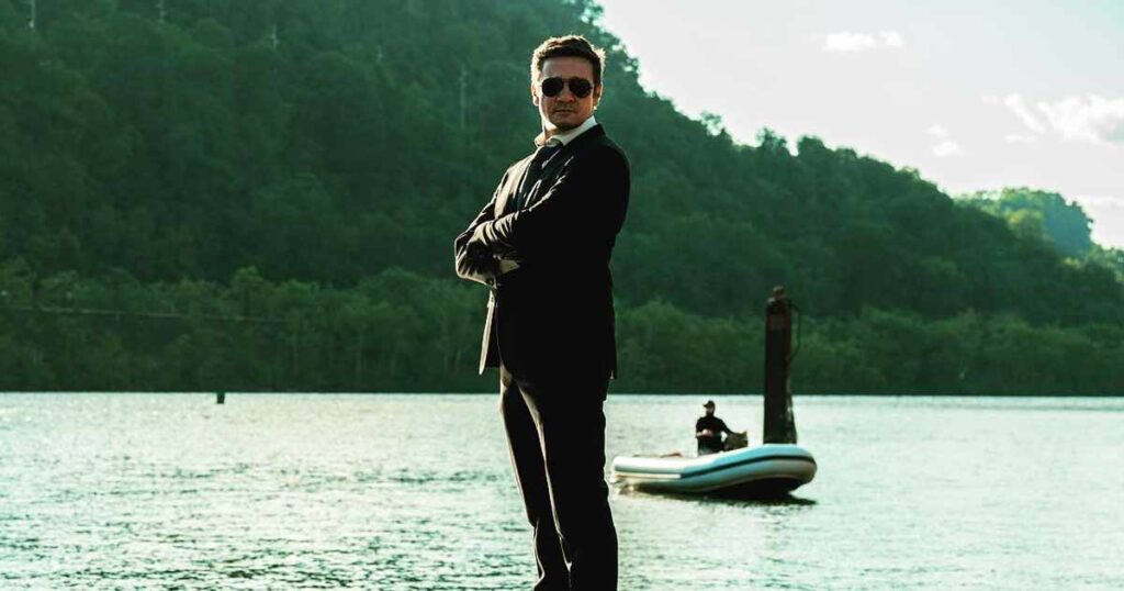 Jeremy Renner walks on anti-gravity treadmill in snow plough recovery video