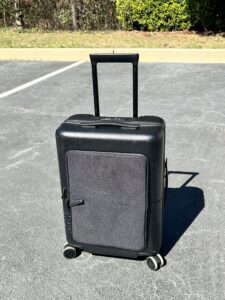 The July Carry-On Pro suitcase in charcoal.