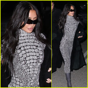 Kim Kardashian Wears Gray Catsuit & Sunglasses to SZA's L.A. Show