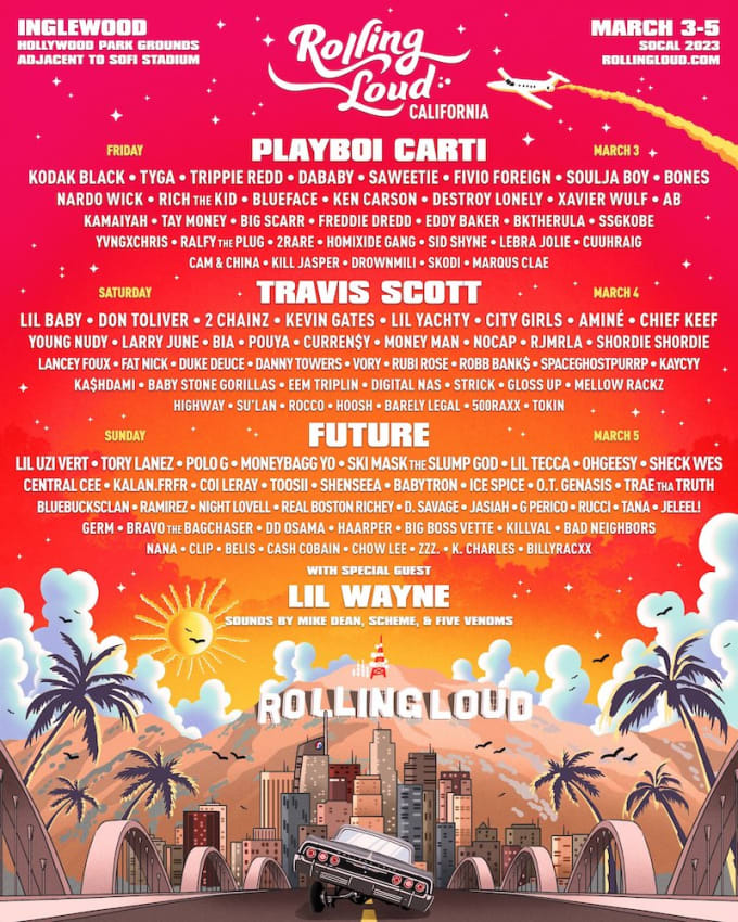 Livestream Rolling Loud California f/ Performances by Travis Scott and