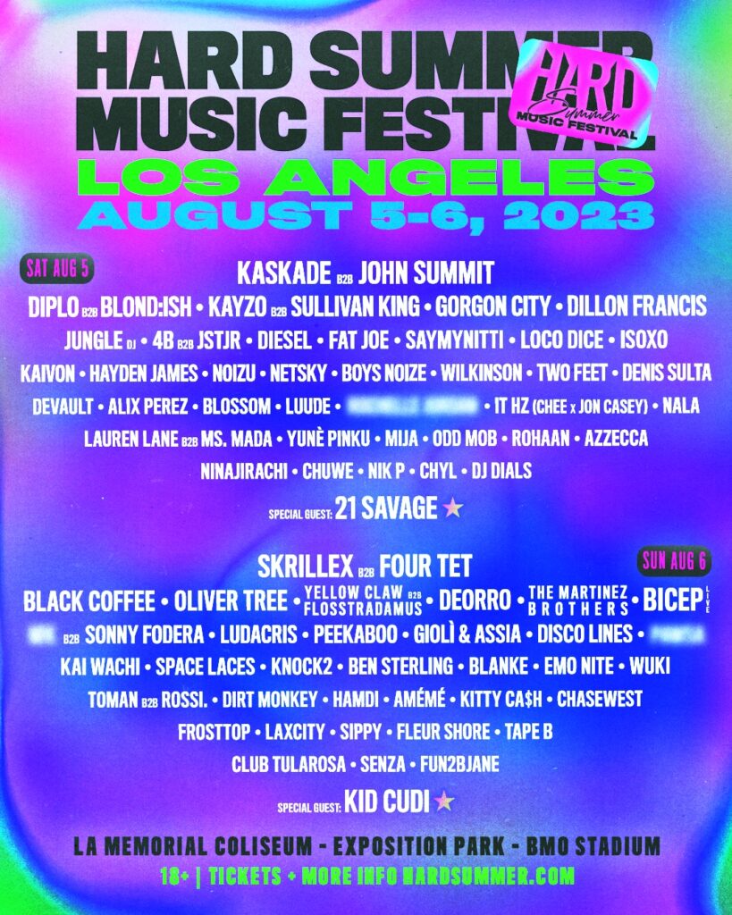 HARD Summer 2023 lineup