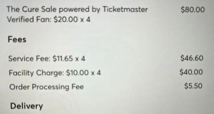 The Cure Ticketmaster refunds