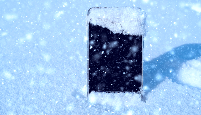 frozen phone snow tiktok youtube videos make phone feel colder