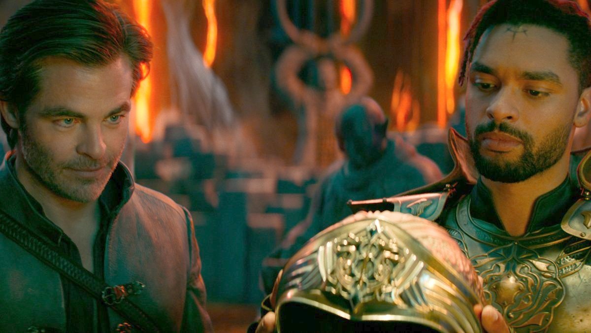 Chris Pine and Rege-Jean Page in Dungeons & Dragons: Honor Among Thieves film review