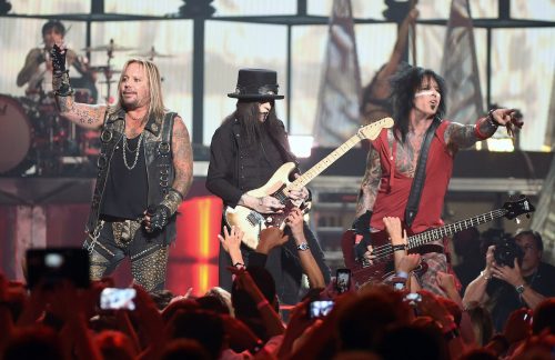 Mötley Crüe perform during the 2014 iHeartRadio Music Festival
