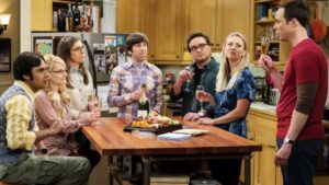 The Big Bang Theory cast sitting around a table a spinoff project is coming soon to Max