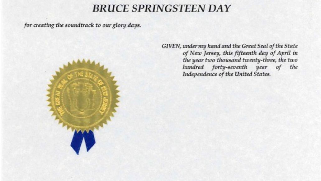 Bruce Springsteen Day Proclamation (2/2)
