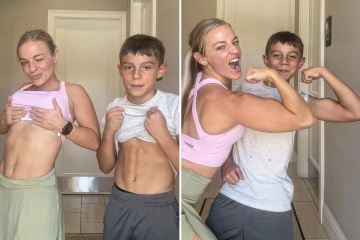Teen Mom Mackenzie McKee and son Gannon show off their toned abs in new pics