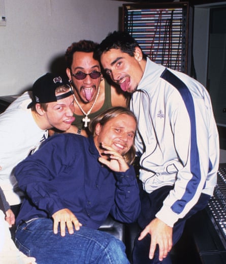 Backstreet Boys with Pop mentee Max Martin.