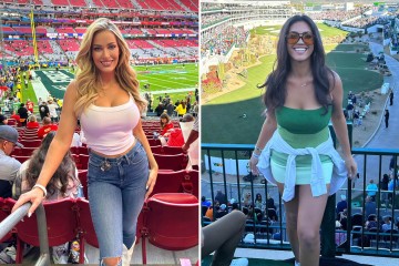 Paige Spiranac rival 'stops traffic' as she poses in tight white shirt