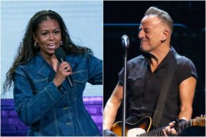 Michelle Obama sings backup for Bruce Springsteen in Spain