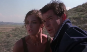 Denise Richards and Pierce Brosnan in