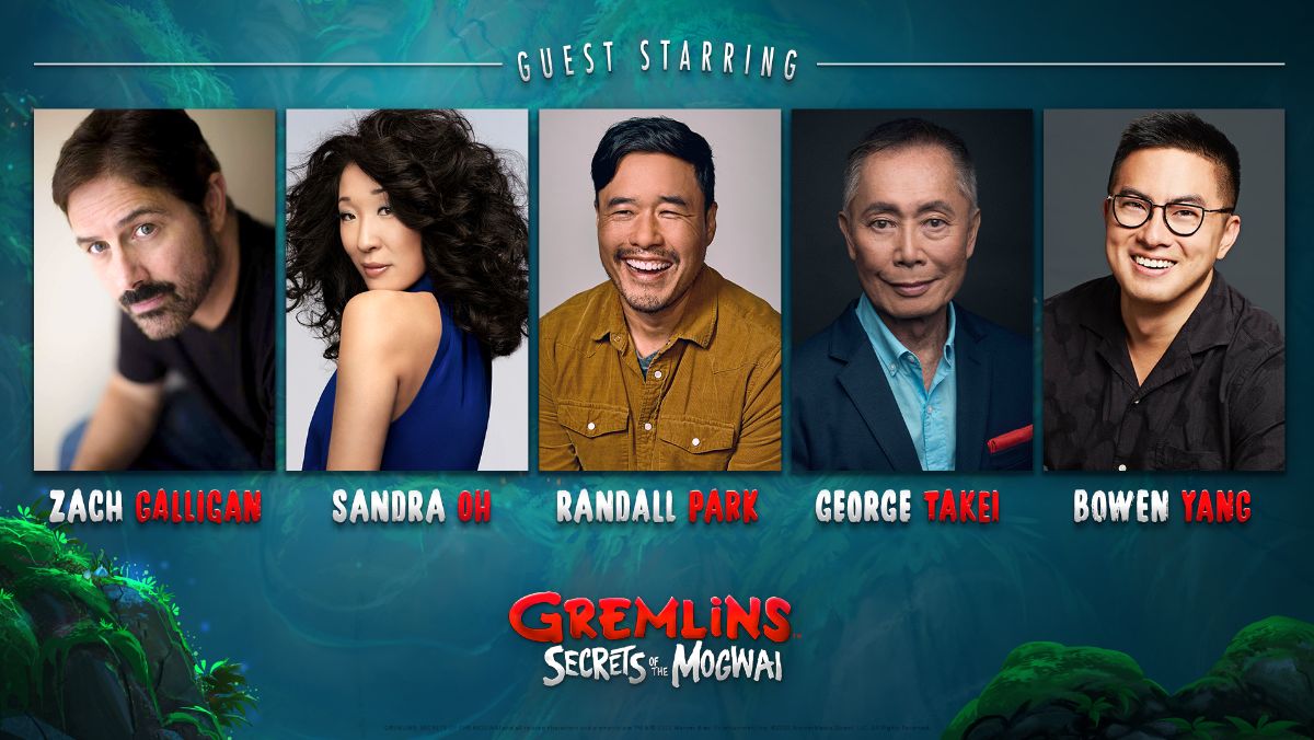 SDCC 2022 - Gremlins Guest Star Headshots including Zach Galligan Sandra Oh, Randall Park, George Takei and Bowen Yang