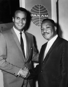 A lifetime of activism … Belafonte with Martin Luther King Jr.