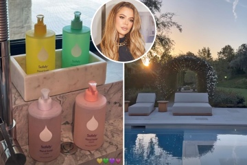 Khloe gives a glimpse inside $17m mansion's dream kitchen with serene pool view