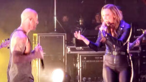 Lzzy Hale joins Daughtry onstage for live cover of Journey's "Separate Ways"