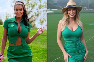 Rachel Stuhlmann rivals Paige Spiranac in very busty green outfit for Masters