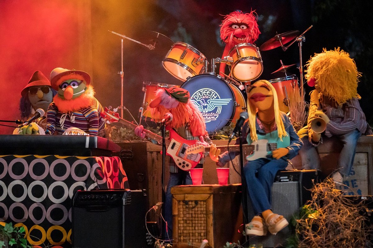 The Electric Mayhem get ready to rock out in their new Disney+ series Muppets Mayhem.
