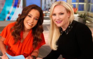 "The View" co-hosts Sunny Hostin and Meghan McCain in 2017.