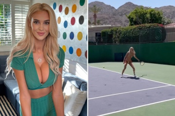 Veronika Rajek labeled ultimate 'girl next door' after showing off tennis skill