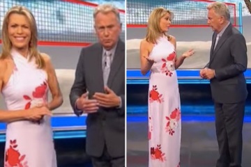 Vanna White cringes and shakes her head at co-host Pat Sajak’s wild comment