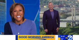 Good Morning America fans spotted Robin Roberts and Sam Champion matching during their live segment together on Thursday