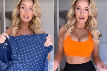 Paige Spiranac advertises clothes but fans are too distracted by busty outfit