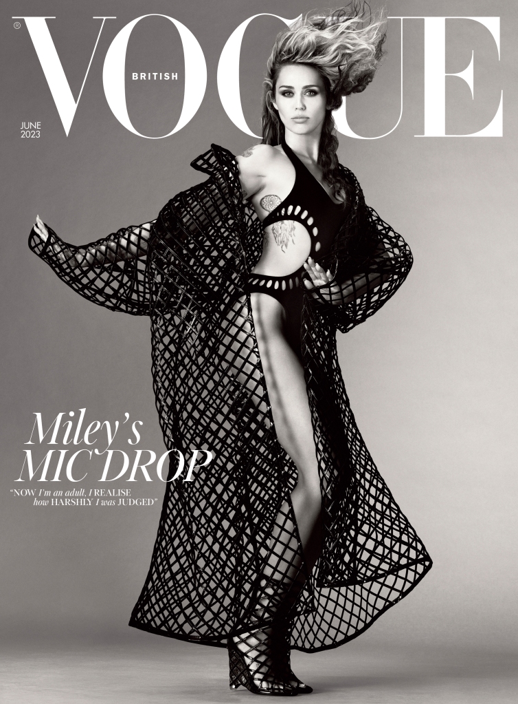 Cyrus is the star of British Vogue next month. 