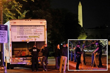 Truck slams into barricade near the White House in 'intentional' crash