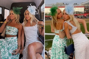 Cavinder twins wow fans with outfit choice at Preakness Stakes