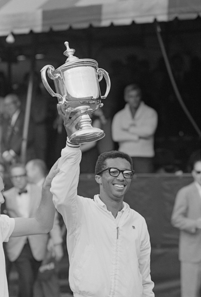 Arthur Ashe at Forest Hills Stadium.