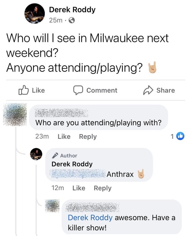 ANTHRAX Recruits Drummer DEREK RODDY For MILWAUKEE METAL FEST Performance