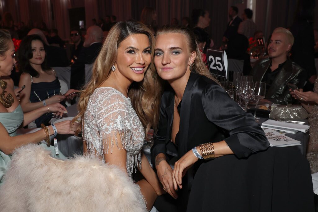 WEST HOLLYWOOD, CALIFORNIA - MARCH 12: (L-R) Chrishell Stause and G Flip attend the Elton John AIDS Foundation's 31st Annual Academy Awards Viewing Party on March 12, 2023 in West Hollywood, California. (Photo by Monica Schipper/Getty Images for Elton John AIDS Foundation )