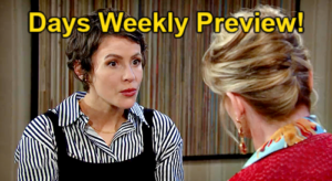 Days of Our Lives Preview: Week of May 29 – Sarah Can’t Hide Baby Bump – Sloan Confesses – EJ Demands Paternity Truth