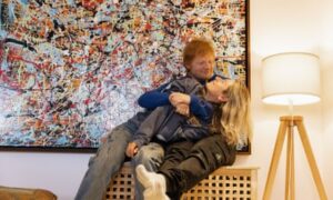 Sheeran with his wife, Cherry Seaborn.