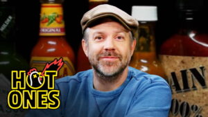 Jason Sudeikis Embraces Da Bomb While Eating Spicy Wings