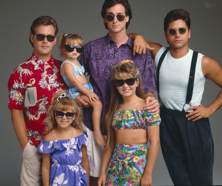 The "Full House" cast: Dave Coulier, Jodie Sweetin, Mary-Kate/Ashley Olsen, Bob Saget, Candace Cameron and John Stamos.