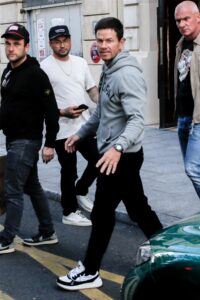 Mark Wahlberg leaving his hotel during Paris Fashion Week