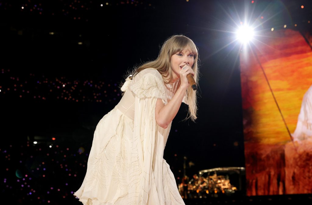 onstage during "Taylor Swift | The Eras Tour" at MetLife Stadium on May 26, 2023 in East Rutherford, New Jersey.