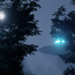 ufo at night - airport Turkey flights