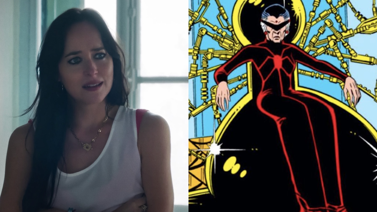 A side-by-side-of Dakota Johnson and Madame Web