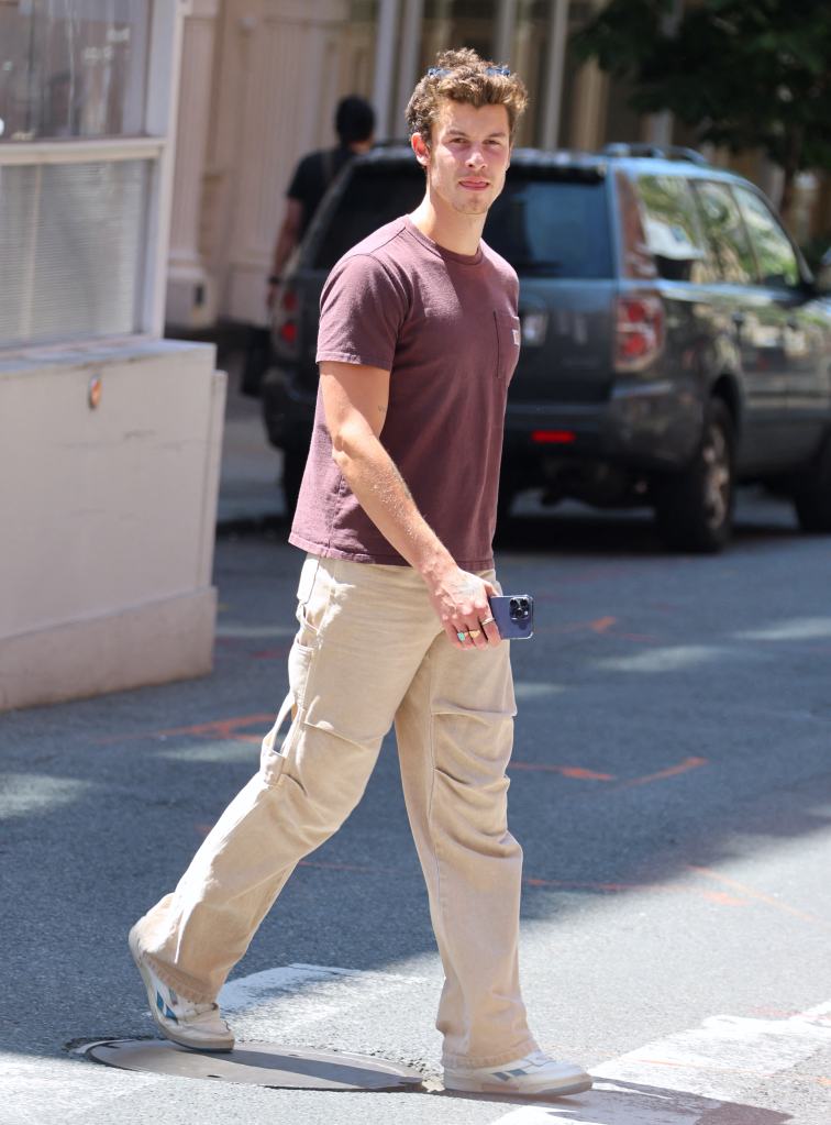 Singer Shawn Mendes shopping in Soho, New York City, NY, USA on May 26, 2023.
