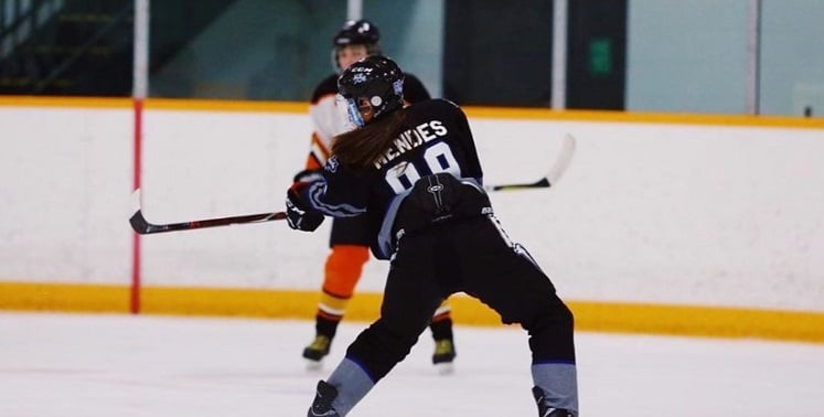 Aaliyah Mendes Playing Ice Hockey