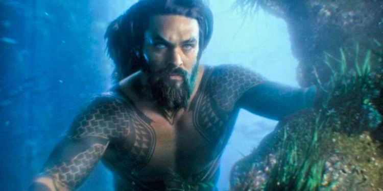 Aquaman in the water.