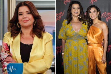 The View’s Ana spills out of low-cut yellow dress for red carpet affair