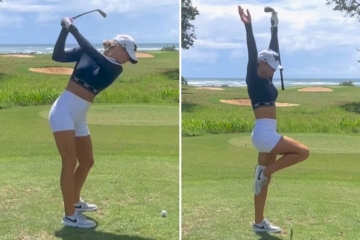 Paige Spiranac rival Karin Hart wows fans with outfit choice