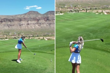 Paige Spiranac rival Karin Hart says 'I'm dreaming' in stunning new video